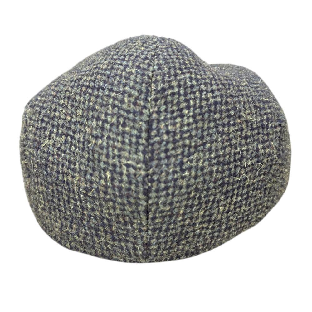 Crowncap Mens Wool Tweed Flat Cap Ivy Driving Hat Ear Flaps Green Vintage - Picture 4 of 14